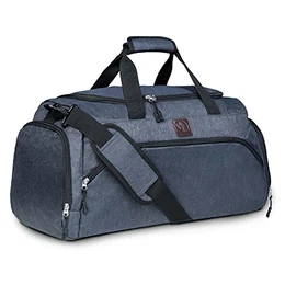 - Premium Reisetasche 35L mit Schuhfach für Damen & Herren (blau) - Weekender für Handgepäck & Sporttasche - Umhängetasche mittel für Reise, Fitness, Sport & Gym - Trainings-Tasche & Travel Bag