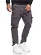 Indicode Herren Walsh Cargohose aus Baumwolle mit 6 Taschen   Freizeithose für Männer Dk Grey M
