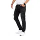 Styleko Herren Cargo Jeans Hose Herren Jeans Hose für Männer Jungen Regular Slim fit Denim Destroyed Jogger Freizeithose Casual Jeans Pants Jeans Herren Stretch 8003 (Black, 32W/32L)
