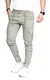 8008 Herren Cargohose aus Baumwolle männer Cargohose Chino Hose Freizeithose Slim fit Cargohose Slim fit Chino Hose stylisch Cargohose (as3, Numeric, Numeric_23, Regular, Regular, A-Olive, 32)