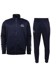 Jogginganzug Herren in Größe M I Trainingsanzug in Blau mit stylischem Logo an Armen & Beinen I Geeignet als Sportanzug, Lounge Wear oder für die Freizeit I Regular Fit