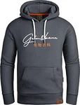 Grin&Bear Hoodie Herren Sweatshirt GEC703 Stahlgrau (GEC703)