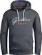 Grin&Bear Hoodie Herren Sweatshirt GEC703 Stahlgrau L
