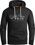 Grin&Bear Hoodie Herren Sweatshirt GEC704 Schwarz (GEC704)