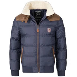 Herren Winterjacke Abram Navy -M - mit UD Beanie