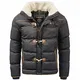 Geographical Norway Herren Steppjacke Amonai Darkgrey- M - mit UD Beanie