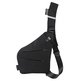 Unisex Anti-Diebstahl-Schärpe, Umhängetasche, Schwarz
