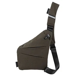Unisex Anti-Diebstahl-Schärpe, Umhängetasche, Olive Green