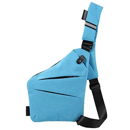 Unisex Anti-Diebstahl-Schärpe Sling Crossbody Bag, hellblau