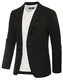 PJ PAUL JONES Blazer Jacke Herren Regular Fit Jersey Sakko Modern Freizeit Jackett Anzugjacke (Schwarz, M)