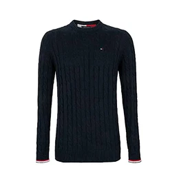 - Strickpullover mit Zopfmuster (as3, Alpha, m, Regular, Regular, Black Iris, M)