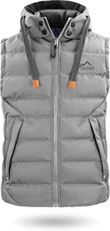 normani Herren Weste Steppweste mit Swaet Kapuze und Stehkragen - Outdoor Weste mit Wasserdichten Reißverschlüssen normani Herren Weste Steppweste mit Swaet Kapuze und Stehkragen - Outdoor Weste mit Wasserdichten Reißverschlüssen