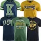 kandor Herren T-Shirt - 5er Pack, Grafik-Tees für Männer, 100% Baumwolle Rundhals-T-Shirt, Casual T-Shirts, bedrucktes T-Shirt Mehrpack(S,Mendoza)