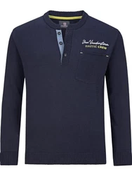 Jan Vanderstorm Strickpullover Elger dunkelblau