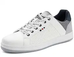 Freizeitschuhe Herren Sneaker Walkingschuhe Leichtgewicht Atmungsaktive Sportschuhe Sneakers Größe 41-46EU (41, Weiß)
