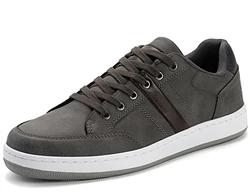 LANGDU Freizeitschuhe Herren Sneaker Walkingschuhe Leichtgewicht Atmungsaktive Sportschuhe Sneakers DK.Grau