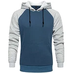 MANLUODANNI Herren Raglan Hoodie Kapuzenpullover Blau