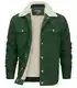 EKLENTSON Herren Cord Jacke Warme Teddy Fleece Jacke Herbst Outdoor Shacket Jacket mit Knopfverschluss (M, Grün) EKLENTSON Herren Cord Jacke Warme Teddy Fleece Jacke Herbst Outdoor Shacket Jacket mit Knopfverschluss (M, Grün)