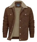 EKLENTSON Cargo Jacke Herren Cord Jacket Braun