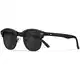 Occhsouo Polarisierte-Halbrahmen-Sonnenbrille-Unisex-Sonnenbrille-Herren-Damen Klassische Retro UV400 Schutz Rechteckig Sonnen brille Metallrahmen Autofahren Reisen(1-Schwarz/Schwarz)