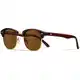 Occhsouo Polarisierte-Halbrahmen-Sonnenbrille-Unisex-Sonnenbrille-Herren-Damen Klassische Retro UV400 Schutz Rechteckig Sonnen brille Metallrahmen Autofahren Reisen(4-Braun/Braun)