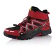 Fusskleidung® Damen Herren Wanderschuhe warm gefütterte Rot Schwarz EU 43
