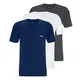 BOSS Herren Classic T-Shirts Kurzarm Shirts Pure Cotton Crew-Neck 3er Pack, Farbe:Mehrfarbig, Artikel:-970 Grey/White/Blue, Größe:M