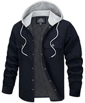 TACVASEN Herren Übergangsjacke Cordjacke Navy Blau