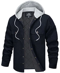 TACVASEN Herren Übergangsjacke Cordjacke Navy Blau