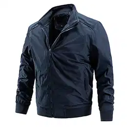 herren jacke winter,Herren Übergangsjacke mit Stehkragen Funktionsjacke Bomberjacke Warm Gefütterte Fleece Winterjacke Steppjacke Warme Reißverschluss Freizeit Winter Mantel Herrenjacken