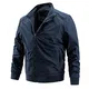 herren jacke winter,Herren Übergangsjacke mit Stehkragen Funktionsjacke Bomberjacke Warm Gefütterte Fleece Winterjacke Steppjacke Warme Reißverschluss Freizeit Winter Mantel Herrenjacken
