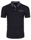COOFANDY Polo Shirts Männer Kurzarm Poloshirt Slim fit Baumwolle Outdoor Sommer Polohemd Kurzarm mit Brusttasche Golf Tennis Tshirts Navyblau M
