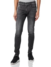 Herren Jeans Bronny Slim-Fit Aged mit Power Stretch, Grau (Dark Grey 097), 34W / 32L