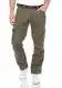 Timezone Herren Cargo Jeans Hose BenitoTZ Loose Fit Cargohose Stoffgürtel 100% Baumwolle Basic Taschen Beige w28 w29 w30 w31 w32 w33 w34 w36 w38 w40, Farbe:Khaki (4137), Größe:32W / 32L