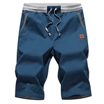 JustSun Kurze Hosen Herren Shorts Sommer Chino mit Tunnelzug Pfauenblau