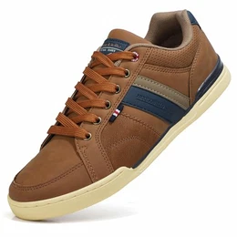Freizeitschuhe Herren Sneakers Walkingschuhe Mode Schuhe Leichte Trainers Sportschuhe Größe 41-46 EU (A_Braun, 41 EU)