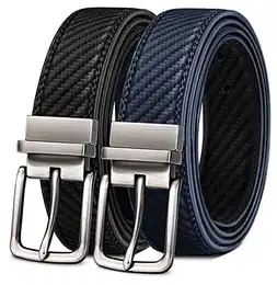 Ledergürtel Herren, Gürtel Herren Wendegürtel 31mm,Größe Angepasst,Schwarz & Braun,Schwarz/Purpurblau3055,100cm/30-32 taille verstellbar