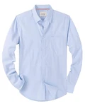 J.VER Oxford Herren Hemd Regular Fit Langarm Casual mit Tasche Hellblau