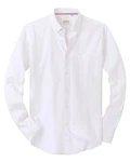 J.VER Oxford Herren Hemd Regular Fit Langarm Casual mit Tasche Weiß