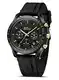 HANPOSH Herren Uhr Chronograph Uhren Herren Chronograph Edelstahl Wasserdicht Analog Quarz Armbanduhr Herren mit Datum Leuchtende Business Casual Uhren fur Männer (A24- Schwarz Gold)