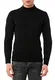 Red Bridge Herren Strickpullover Stehkragen Pullover Schwarz M