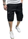 AlvaQ Kurze Hosen Herren Shorts Herren Baumwolle Chino Shorts Herren Klassische Stretch Herren Shorts Sommer Mit Sechs Taschen Schwarz