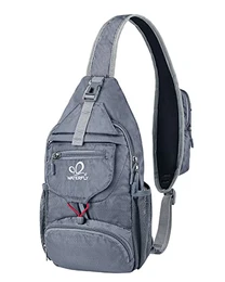 Brusttasche Sling Bag Klein: Faltbarer Herr Crossbody Bodybag Crossbag Slingbag Crossover Single Chest Rucksack Schultertasche Schulterrucksack Cross Body Herren Damen Reisen Wandern