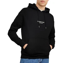 Herren Hoodie Kapuzenpullover JORVESTERBRO - Relaxed Fit S-XXL, Größe:M, Farbe:Black 12241687