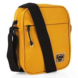 - Umhängetasche Herren Klein mit verstellbarem riemen - Herren Umhängetasche Klein hergestellt aus hochwertigen Materialien - Dauerhaft Kleine Umhängetasche Herren - Herrentasche Zum Umhän, Ocker