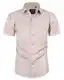 siliteelon HemdenKurzarm Beige Freizeithemd Businesshemd Sommer Herren Kurzarm mit Tasche Regular fit Männer Hemd Herren Kurzarm Bügelleichte Oberteile.Mittel