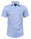 siliteelon Herren Kleid Hemden Solid Blau Langarm Stretch Faltenfreie Formale Hemd Business Casual Button Down Hemden,3XL