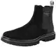 Calvin Klein Herren Eva Mid Chelsea Boot Wildleder Mittelhoher Stiefel, Schwarze Stormfront, 43 EU