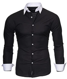 Herren Hemd Mailand, Schwarz M