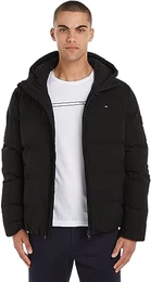 Herren Jacke Hooded Jacket Übergangsjacke, Schwarz (Black), XXL